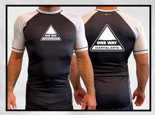 One Way Martial Arts Short Sleeve Ranked Rash Guard (Kids)